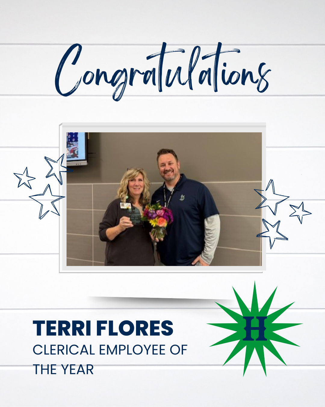 Clerical Employee of the Year, Terri Flores