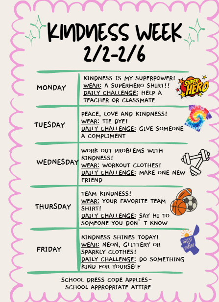 Kindness Week Dress Up Days