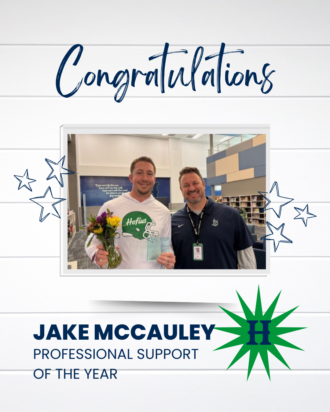 Professional Support of the Year, Jake McCauley