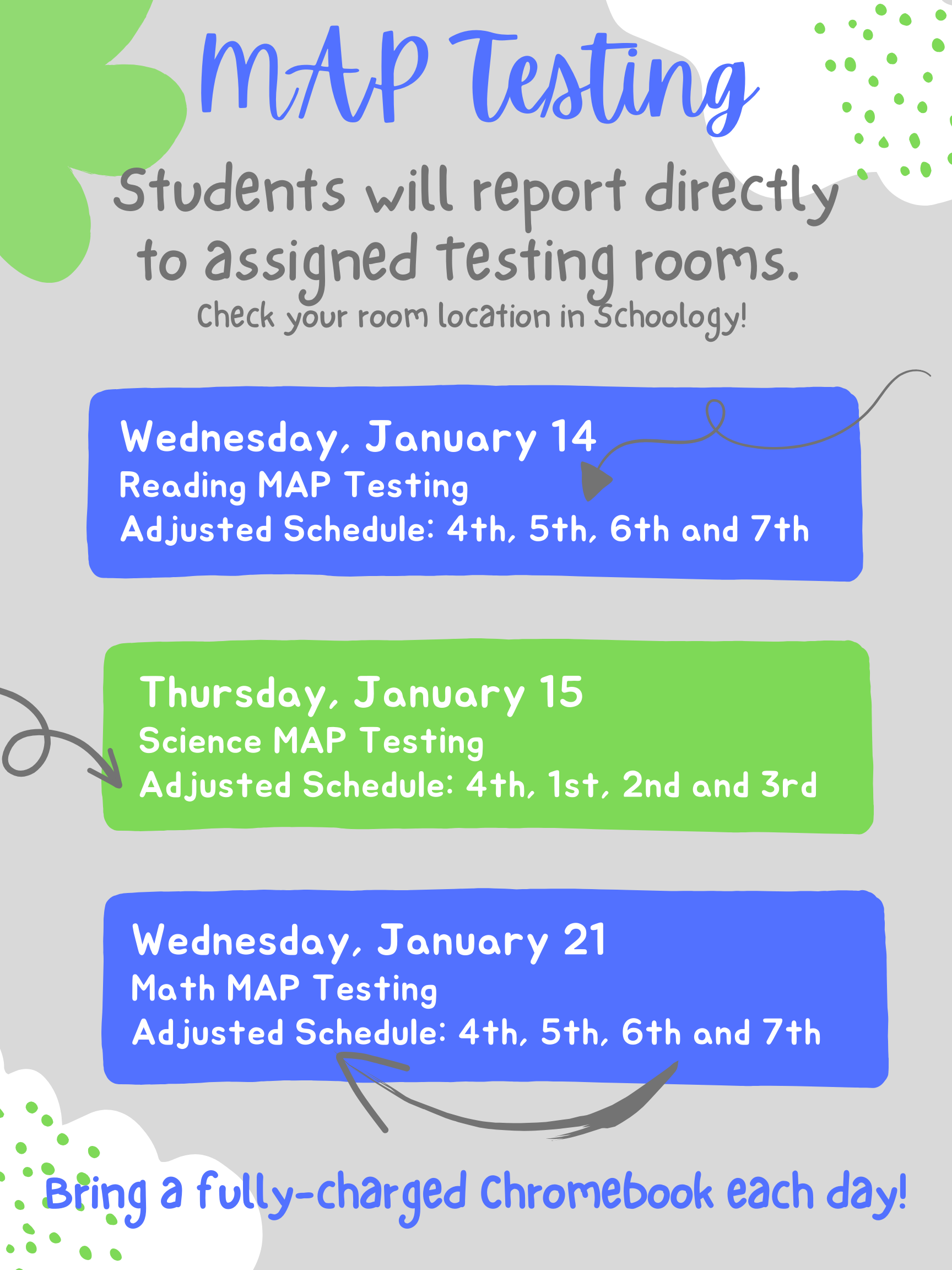 MAP Testing Schedule