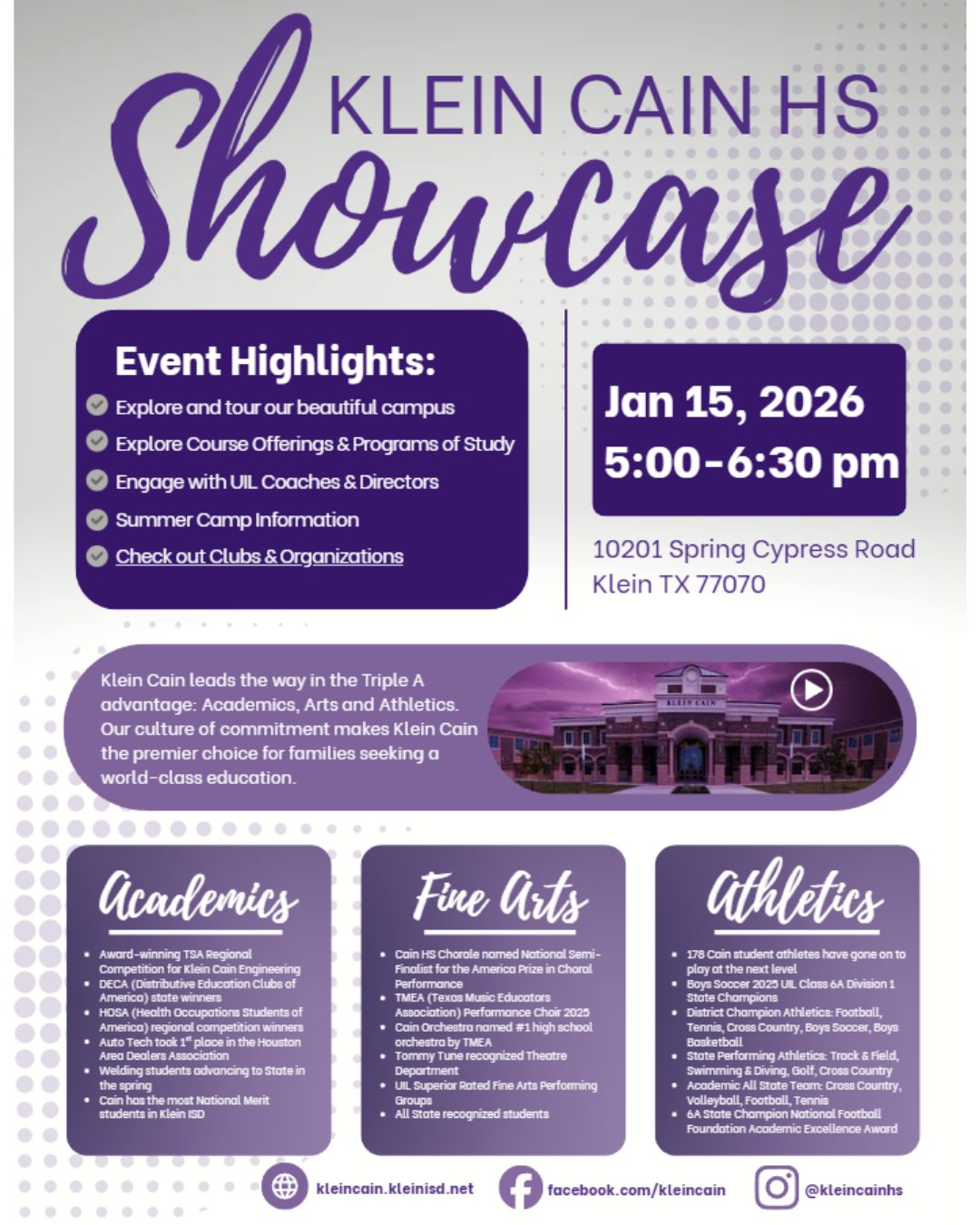 Klein Cain Showcase Night