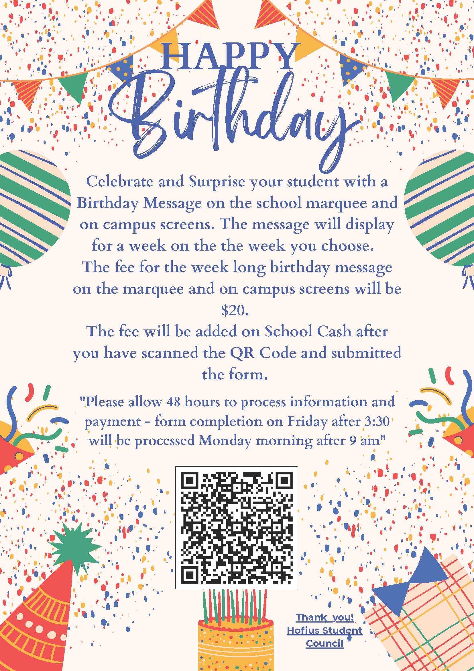 Birthday Marquee Message