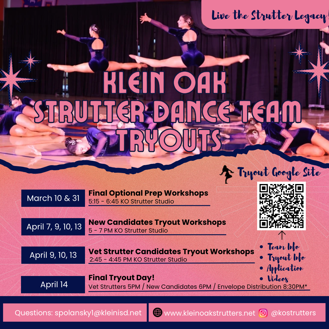 Klein Oak Strutters Dance Team Tryouts