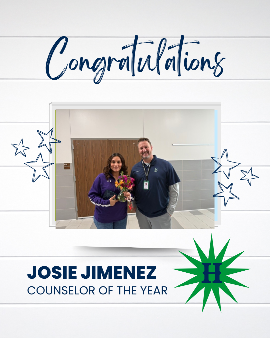 Counselor of the Year, Josie Jimenez