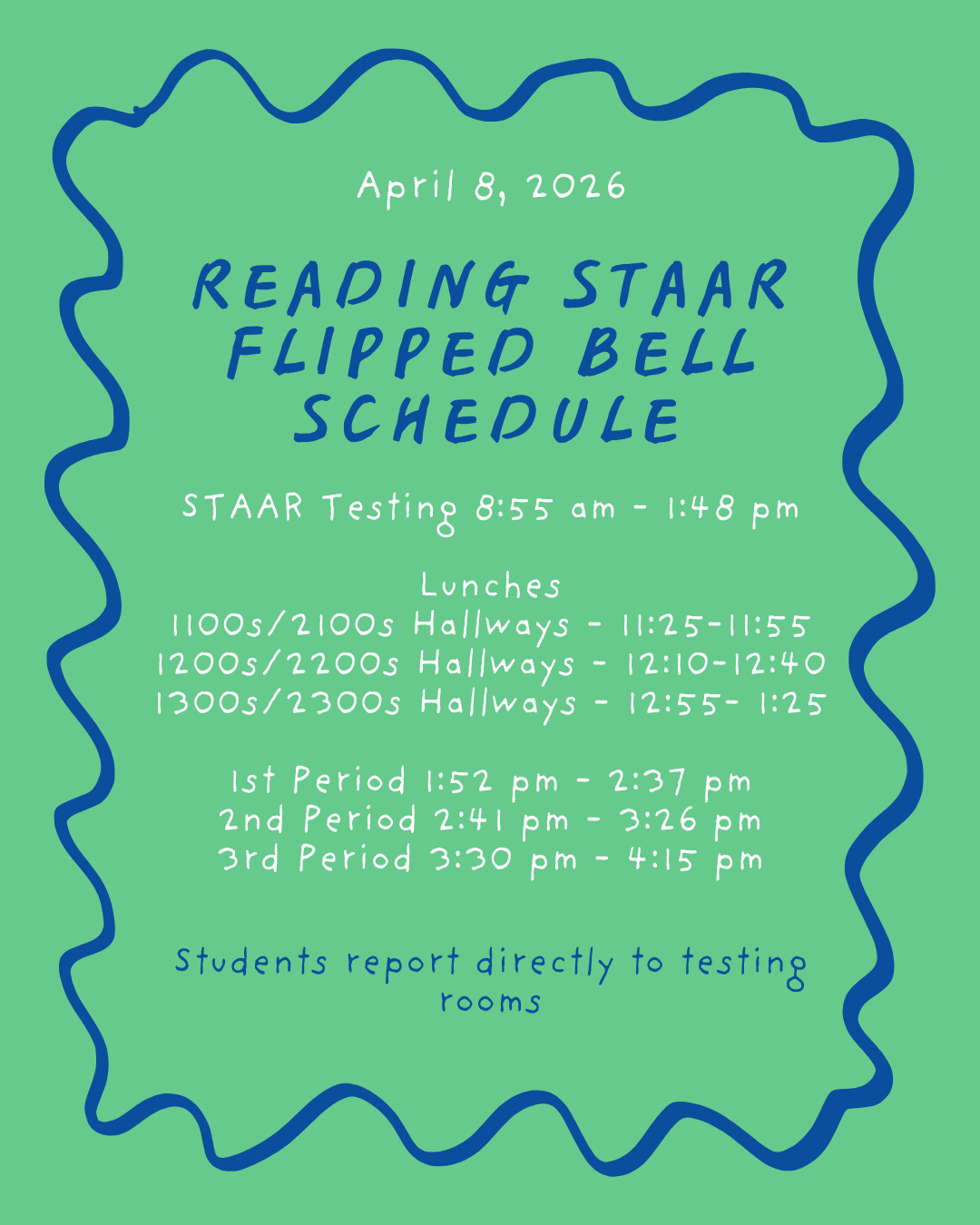 STAAR Flipped Bell Schedule
