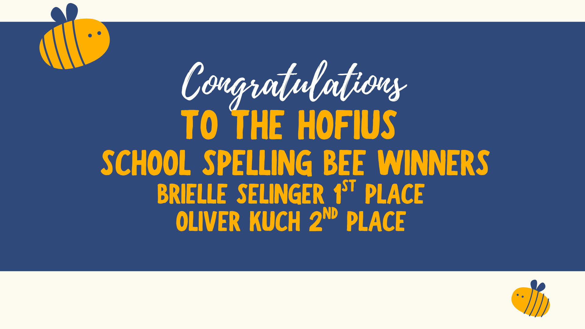 Spelling Bee Winners