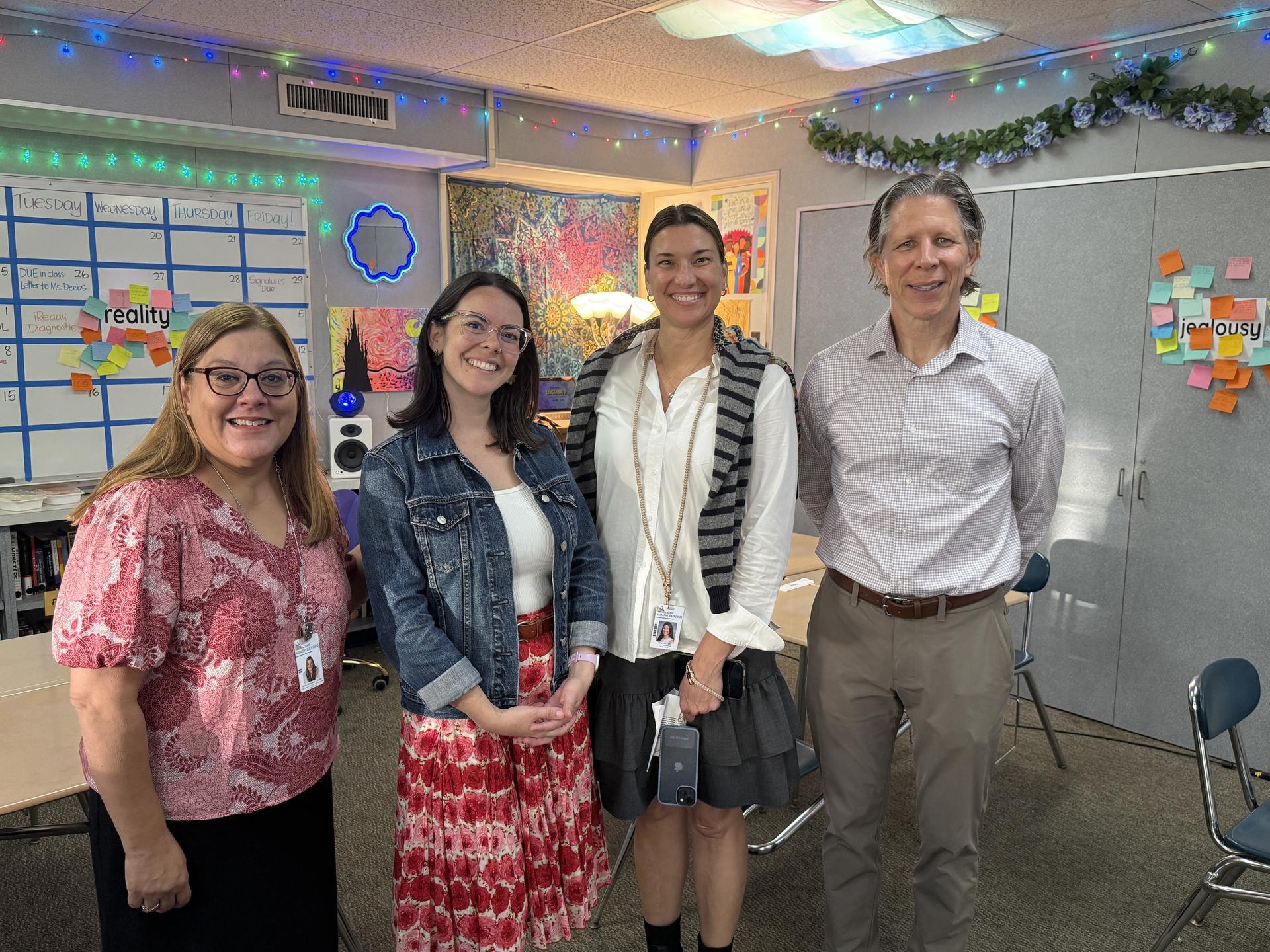 Cabinet visiting a classroom