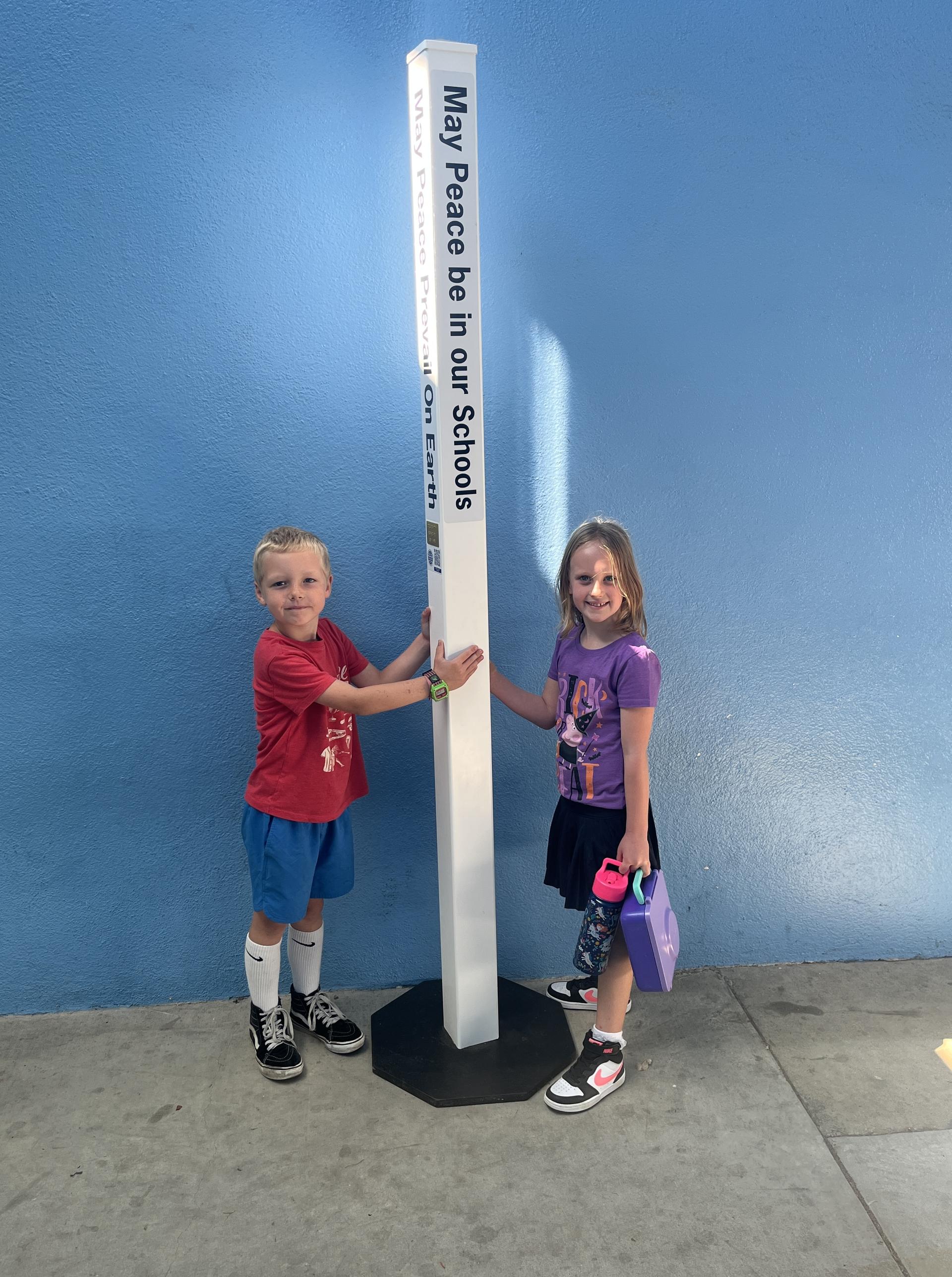 kids at peace pole