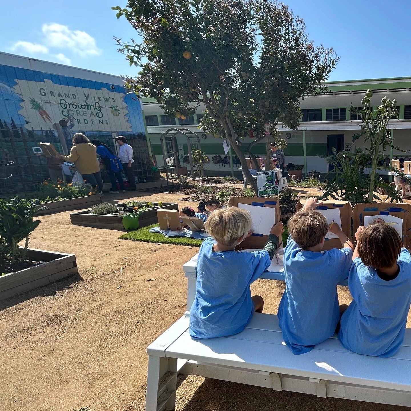 Kids sitting at table