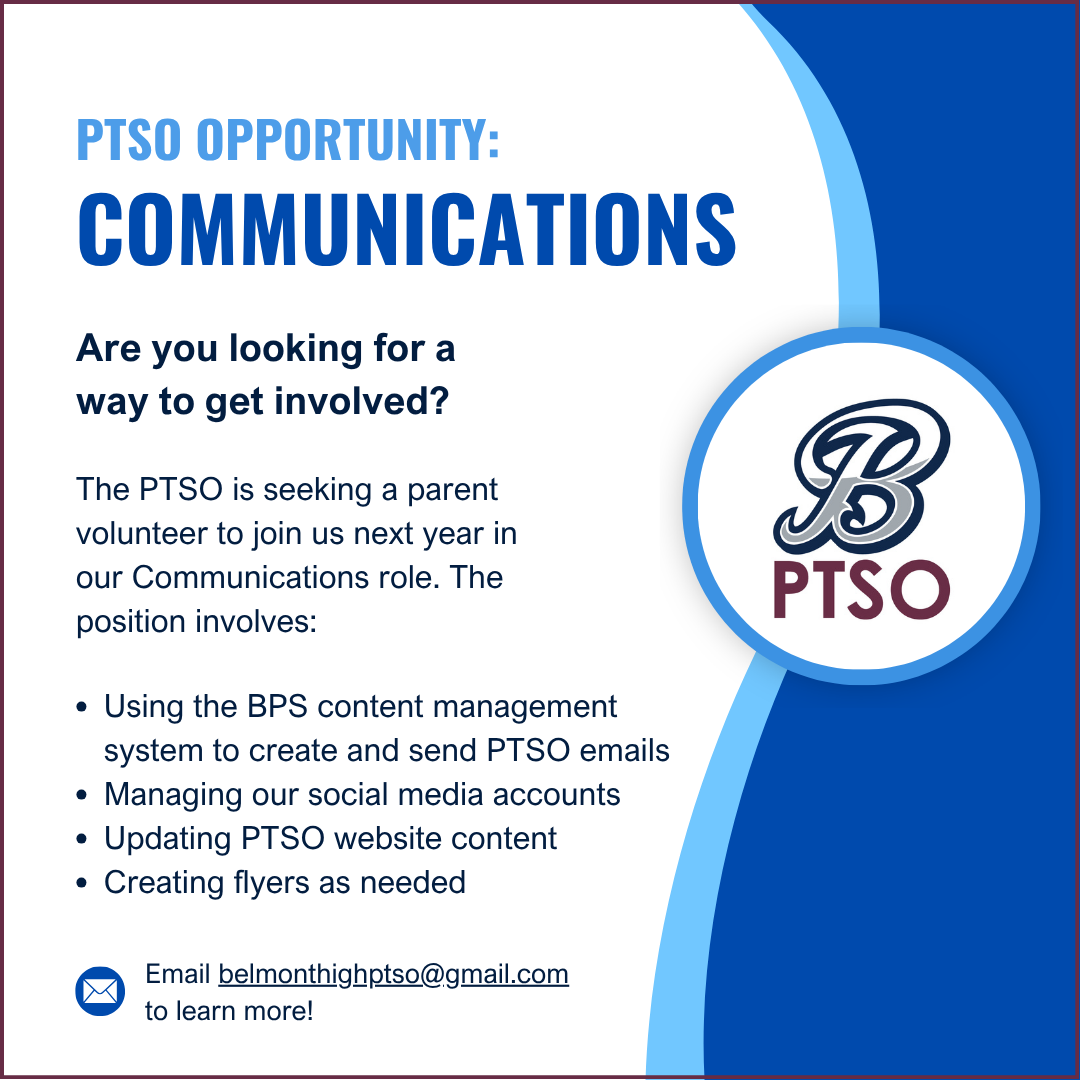 PTSO Opportunity: Communications
