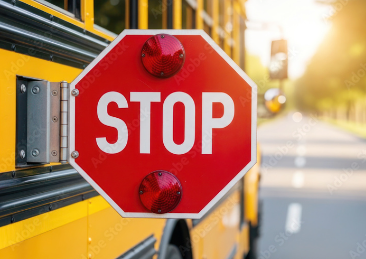 Bus with Stop Sign