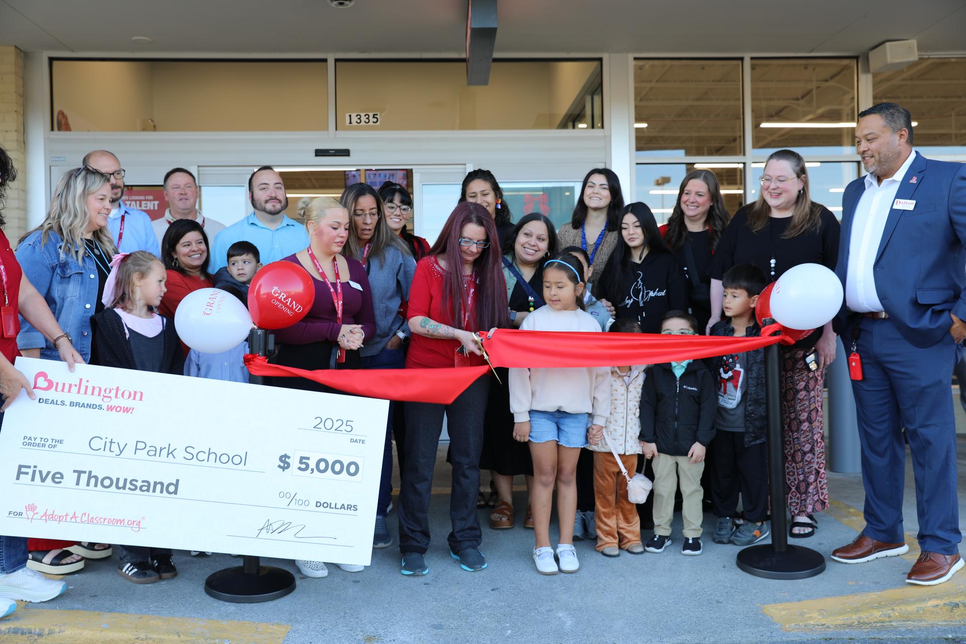Dalton Public Schools and City Park School are proud to announce that City Park has received a $5,000 donation from Burlington Stores, in partnership with the national nonprofit AdoptAClassroom.org, to celebrate the grand opening of Burlington’s new Dalton location at 1335 W Walnut Ave.