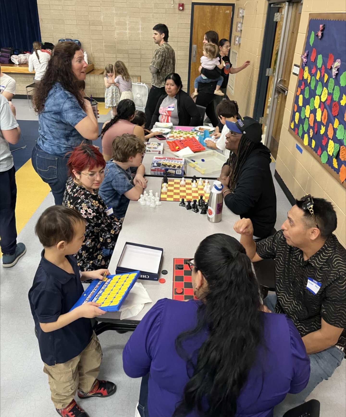 Families playing cards