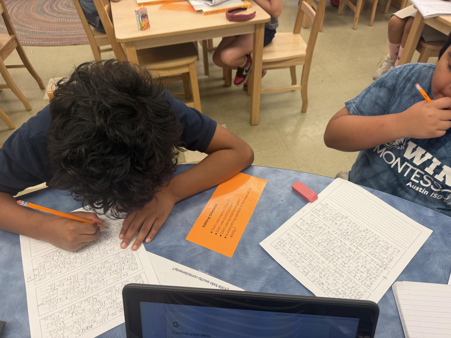 Three staff with small groups