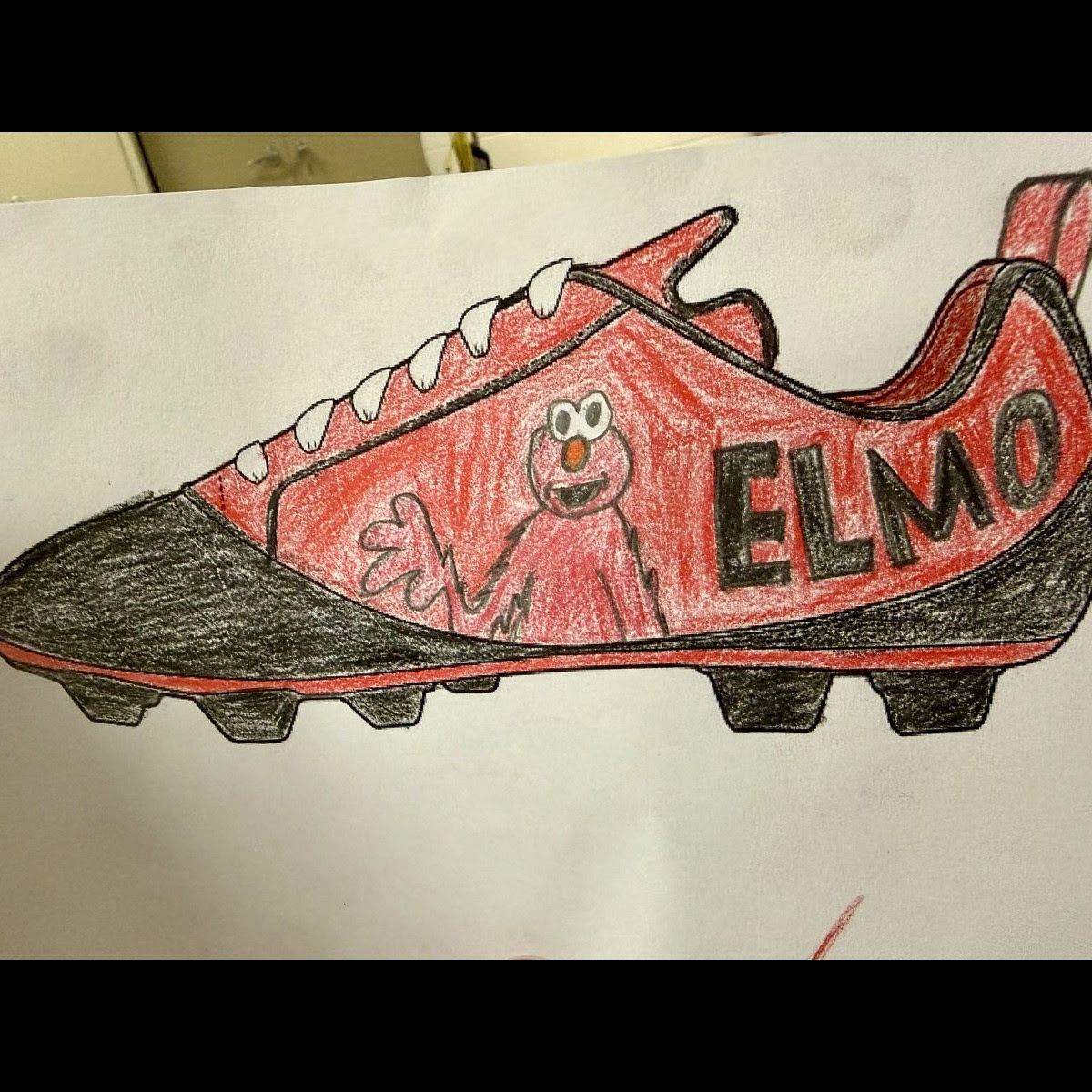 Shoe with Elmo on the side