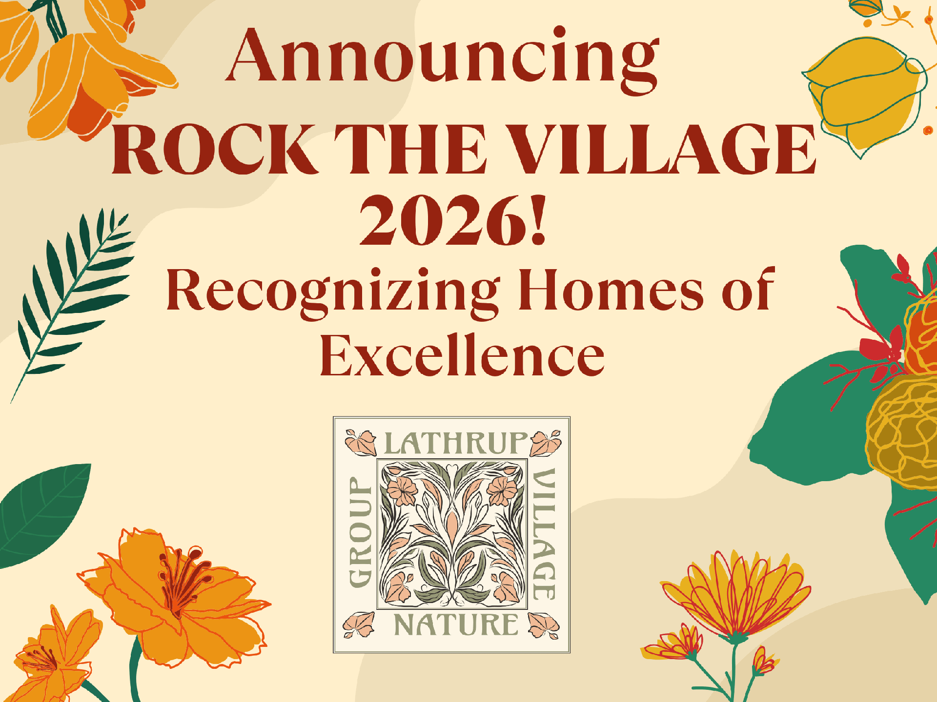 LV Nature Group - Rock The Village Flyer