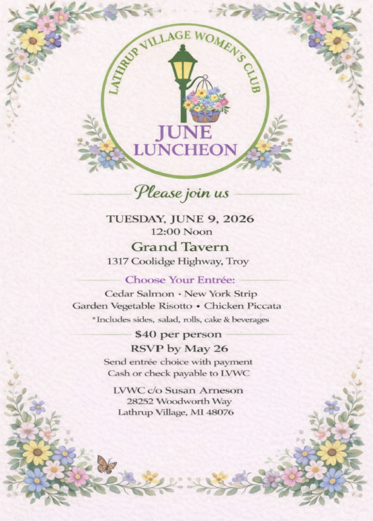 LVWC - June 2026 Luncheon Flyer