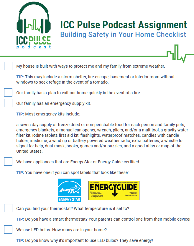 Building Safety in Your Home Checklist