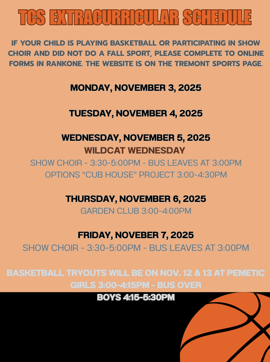 extracurricular schedule