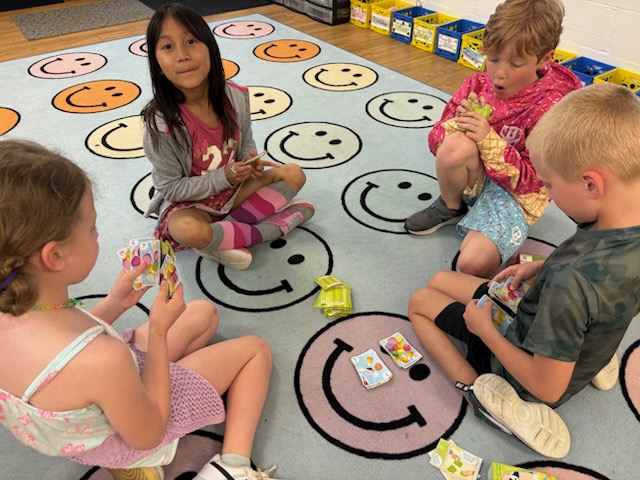 teacher working with student