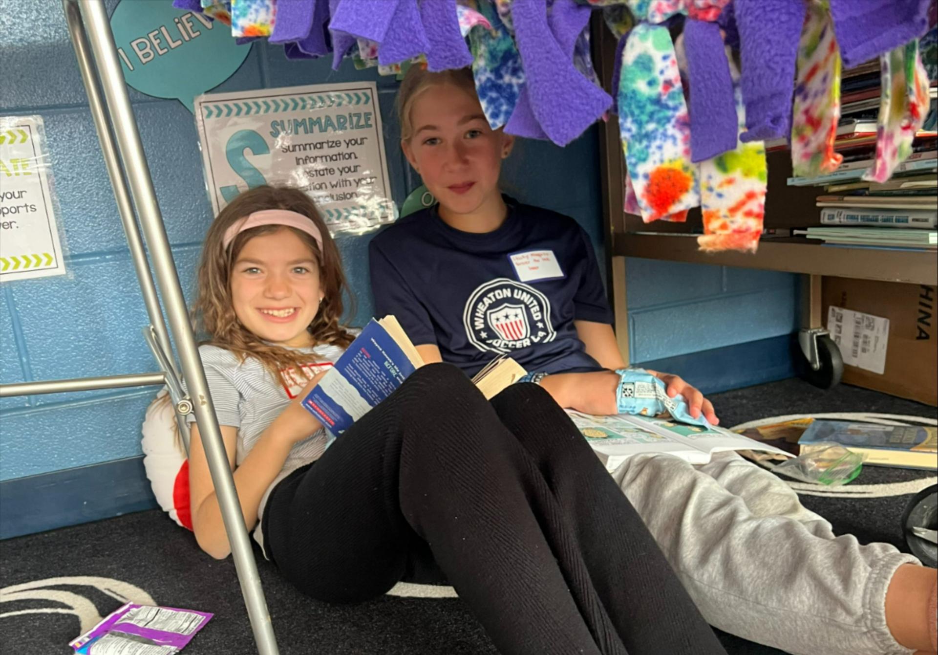 Reading Camp Out in 5th grade