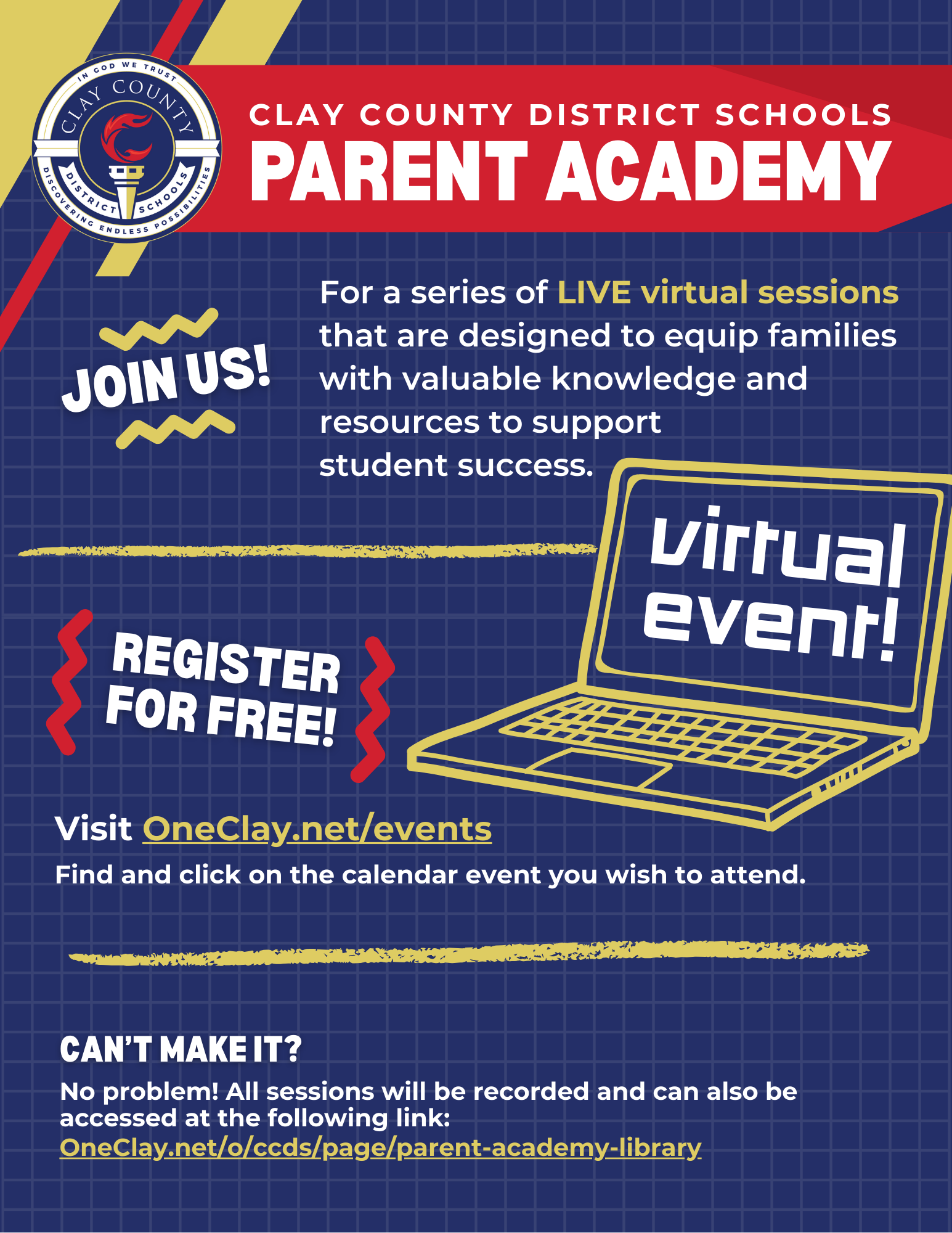 CCDS Parent Academy Flyer