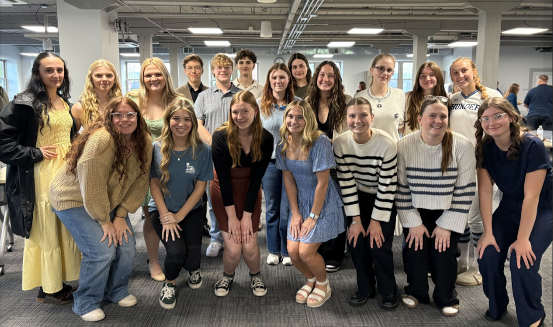 Many ACIE interns posing together at ACIE completion ceremony