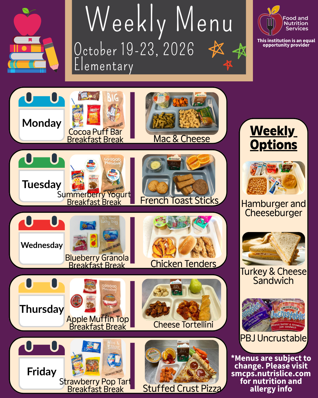 Picture of Weekly Menu