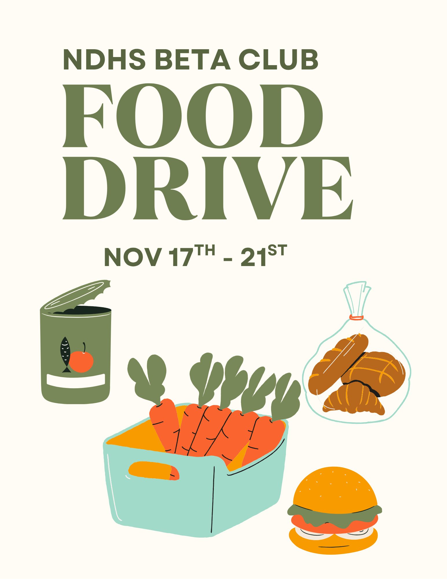 NDHS BETA CLUB Food Drive