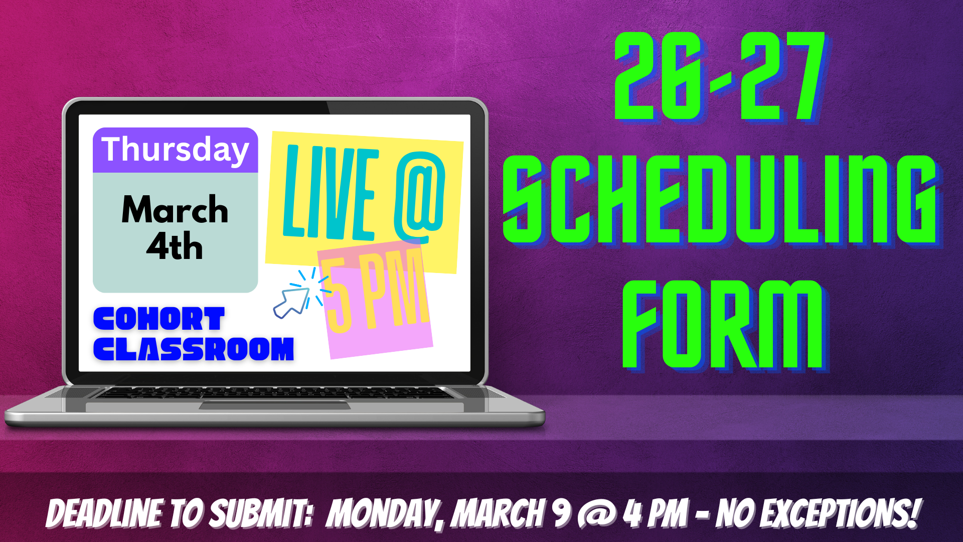 26-27 Scheduling Form