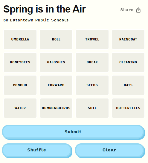 Spring is in the Air Connections