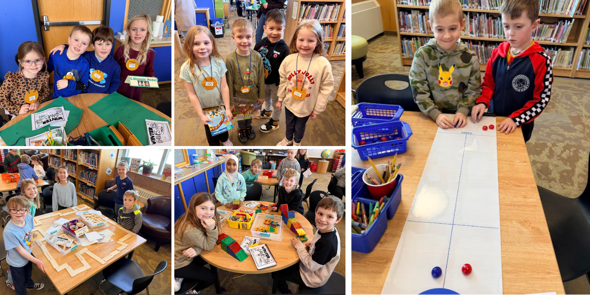 Kids making snowflakes