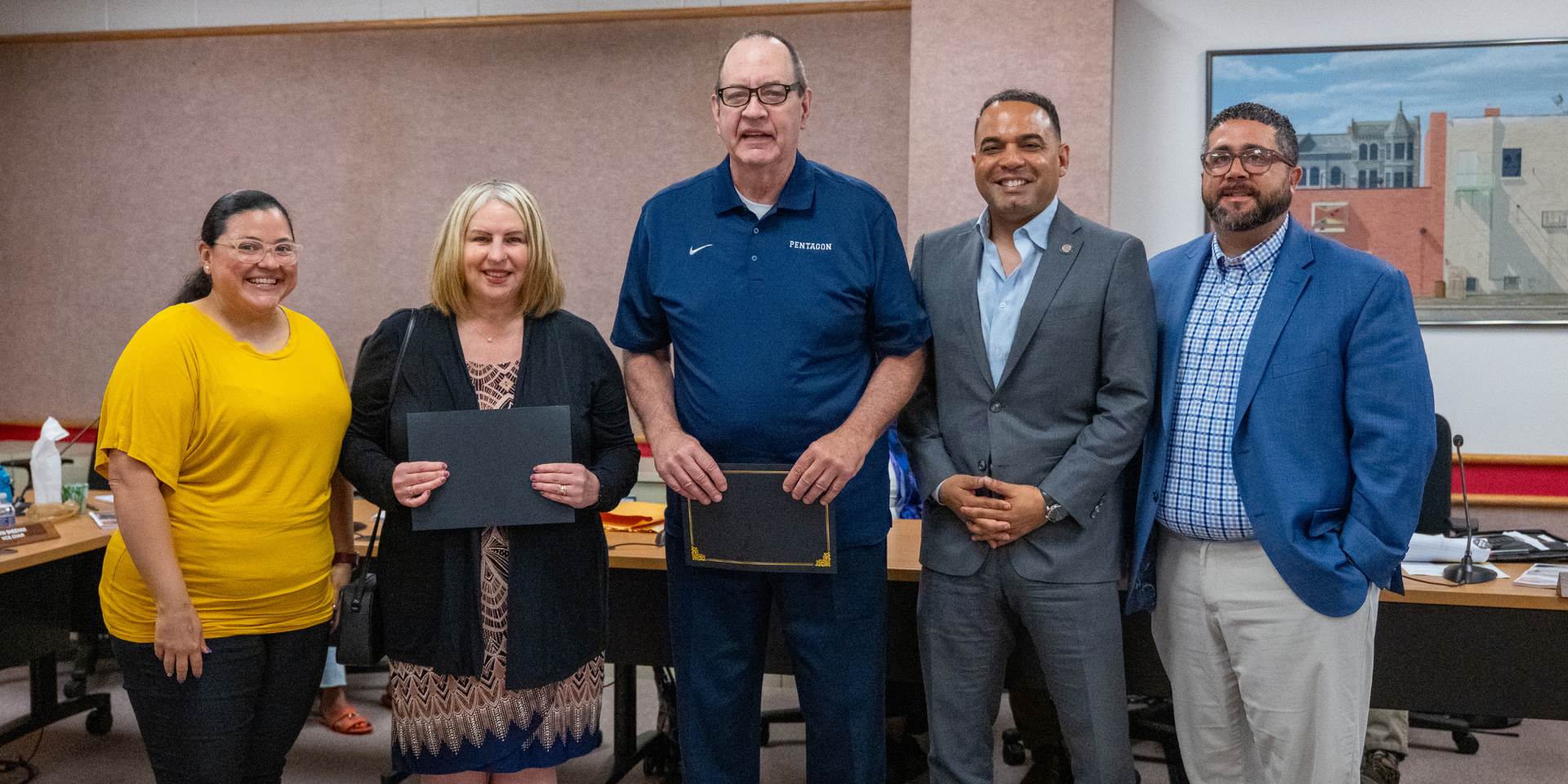 photo of retirees being recognized