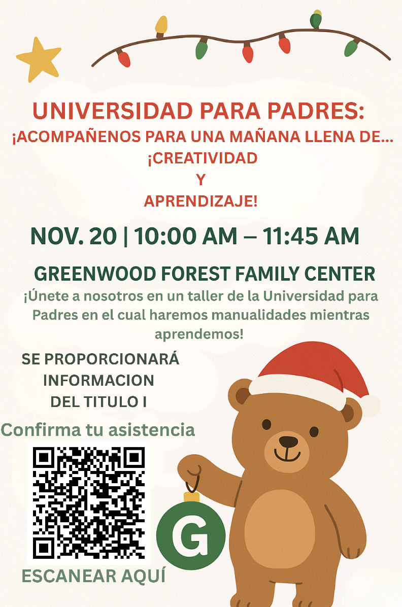 Christmas Bear with Parent University Info