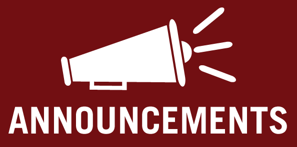 bull horn with word announcements