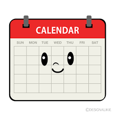 Calendar with smile face on it
