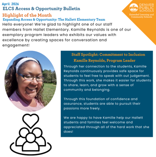 Headshot of Ms. Kamille with positive quotes about her next to it.