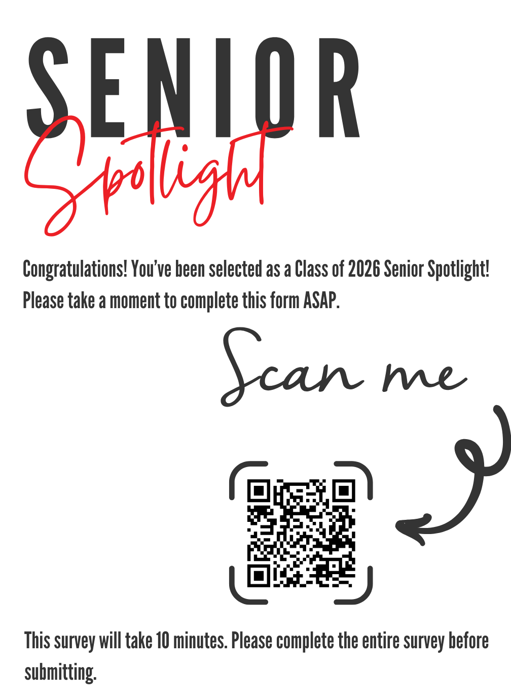 SENIORS-- Fill this out to be shouted out on DPS Social Media