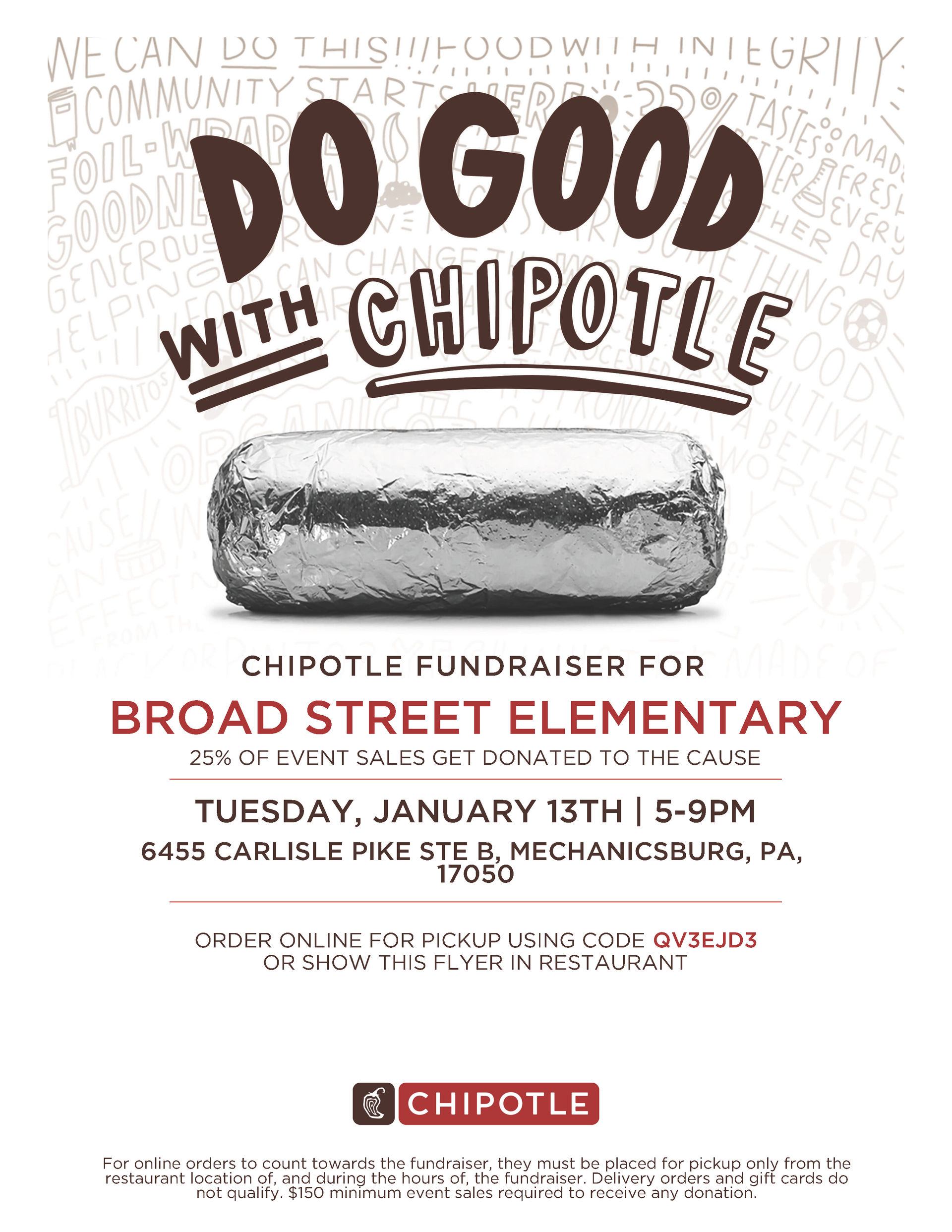 Chipotle Fundraiser Flyer