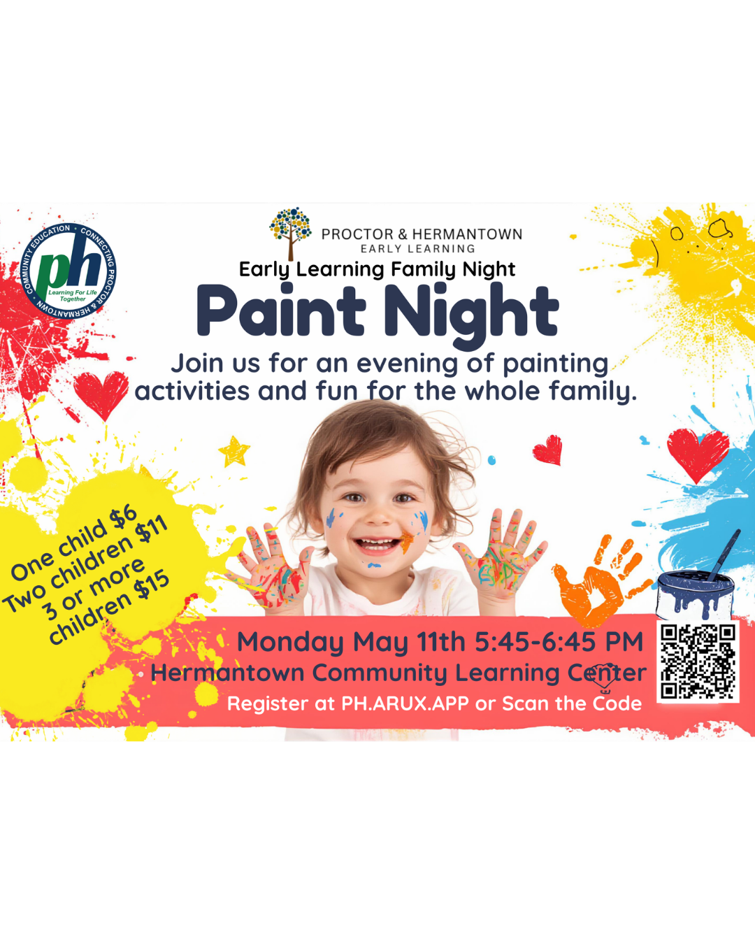 Early Learning Family Night Paint Night