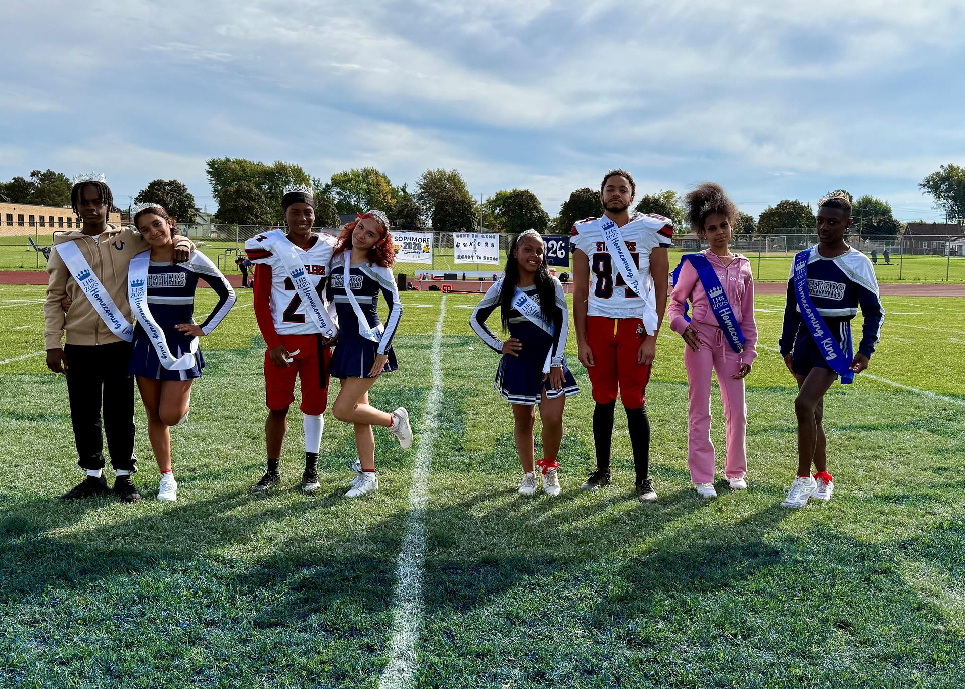 Homecoming Court poses for a photo