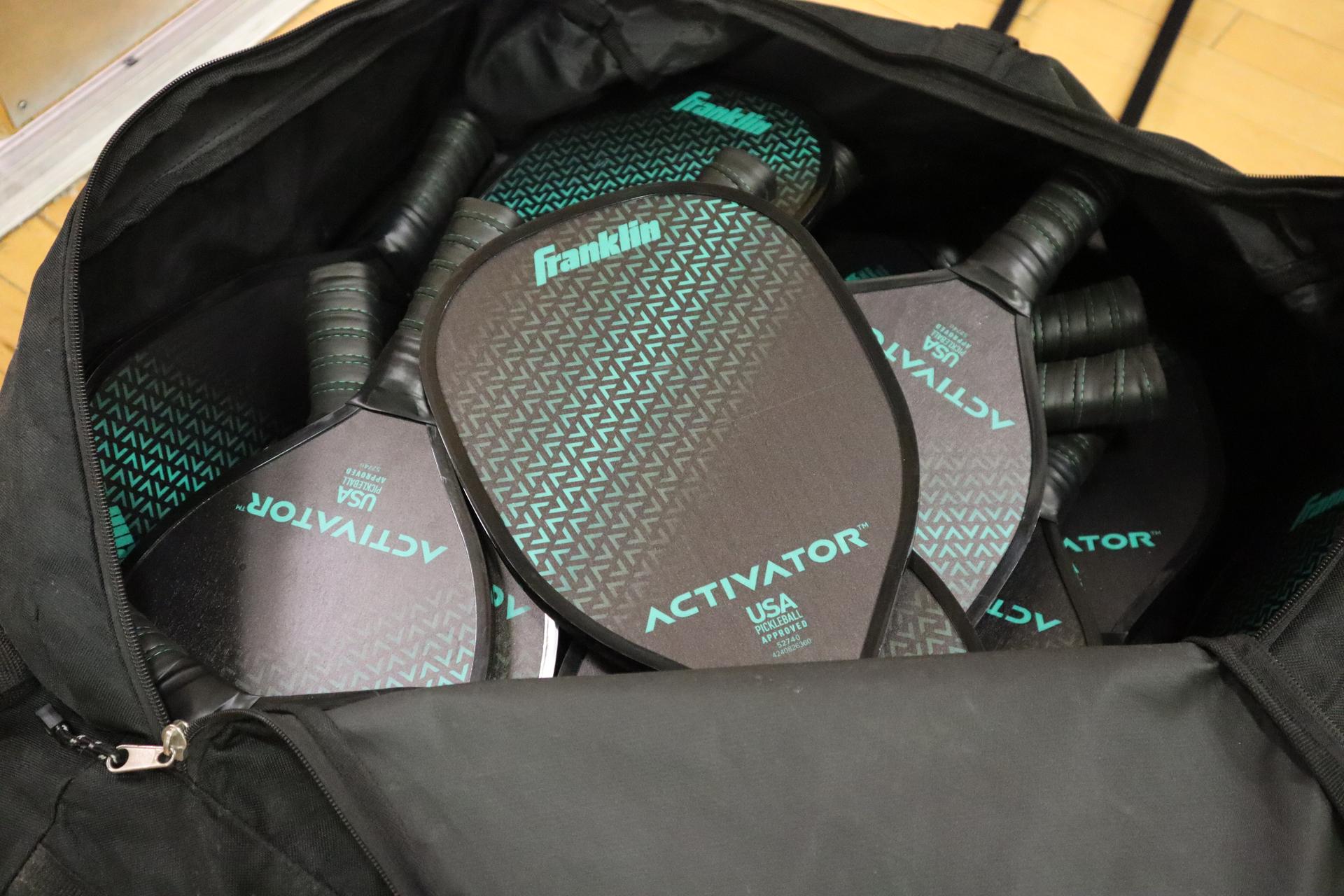 Pickleball paddles with the brand name 