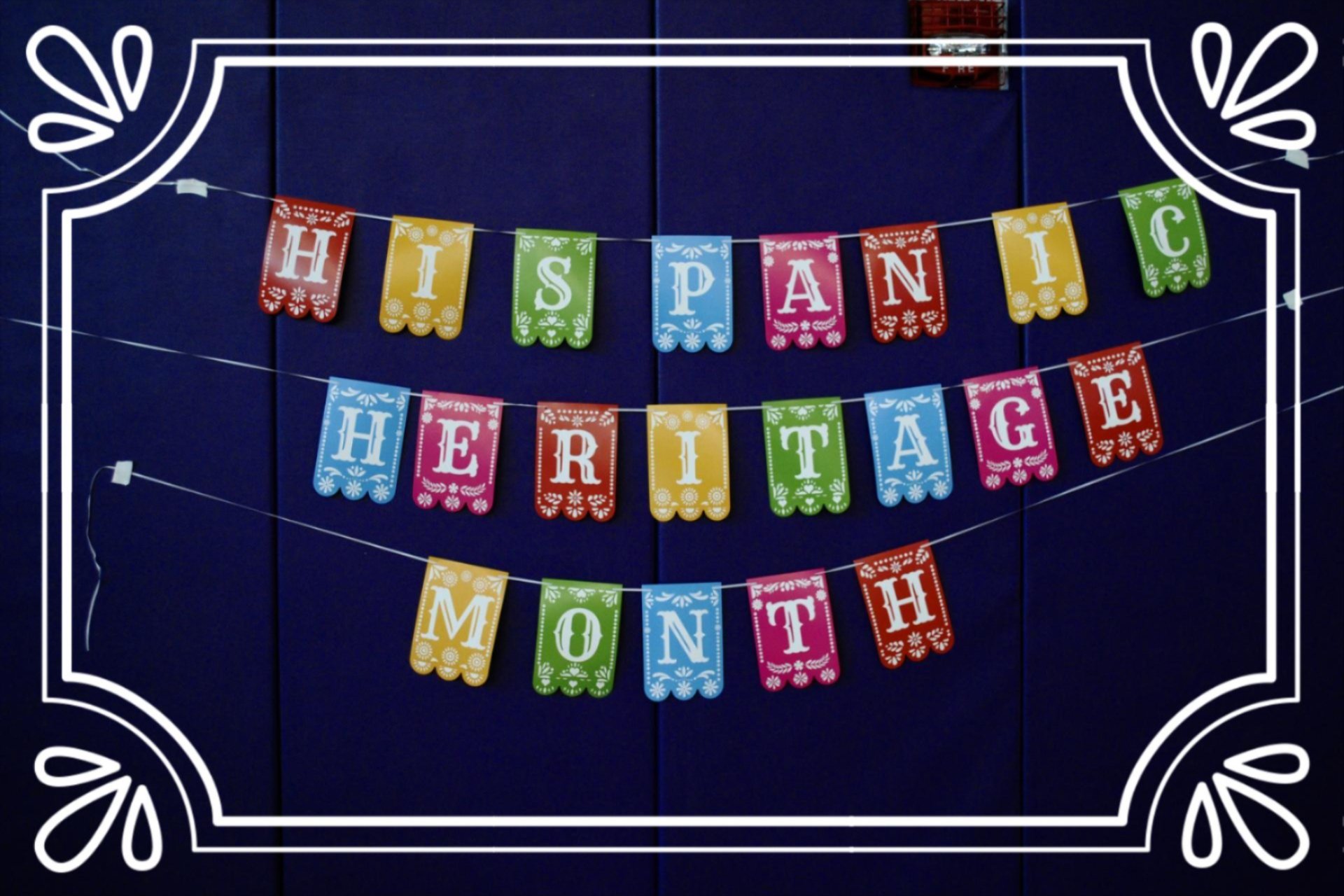 Colorful banner that reads 