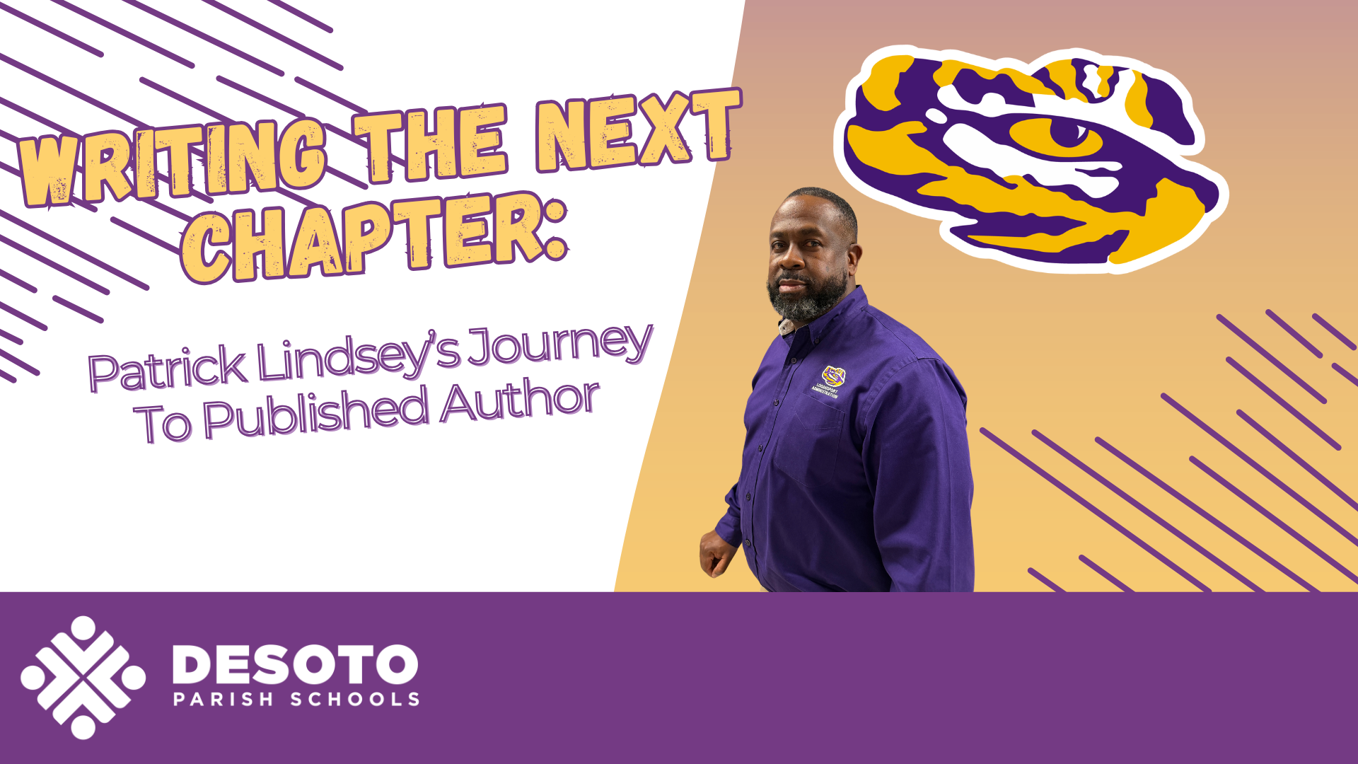 story graphic - Writing The Next Chapter: Patrick Lindsey's Journey to Published Author
