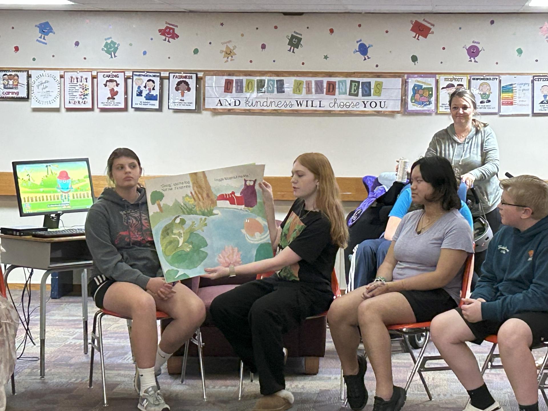 Lab safety! Mrs. Murray did a great job teaching our sixth grade science students lab safety procedures before getting started with their labs