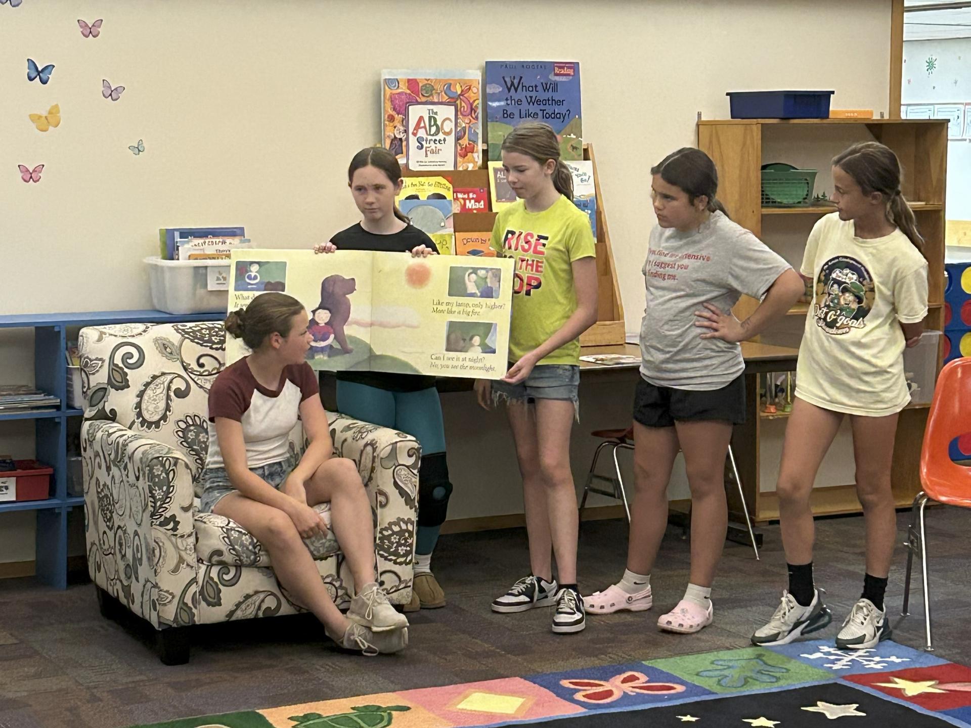 Lab safety! Mrs. Murray did a great job teaching our sixth grade science students lab safety procedures before getting started with their labs