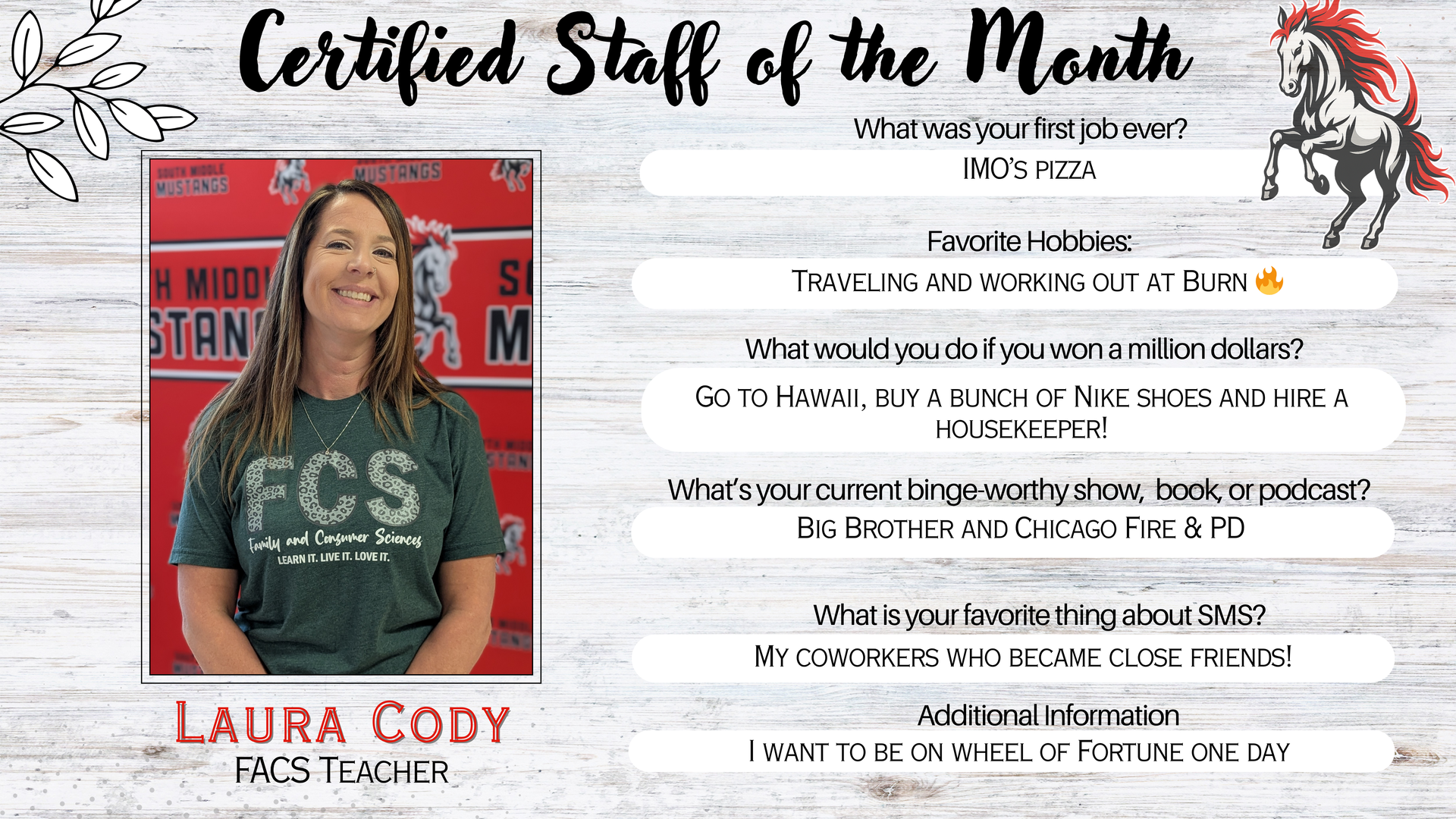 Certified Staff of the month