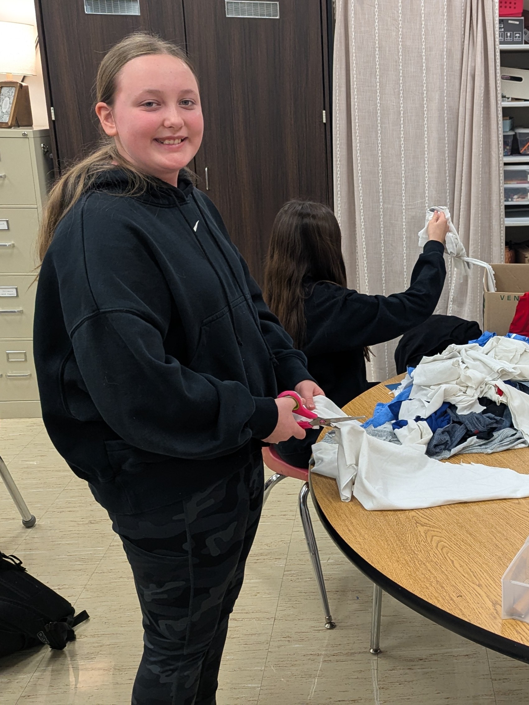  Mrs. Deterding’s Student Lighthouse team created dog toys for local shelter dogs