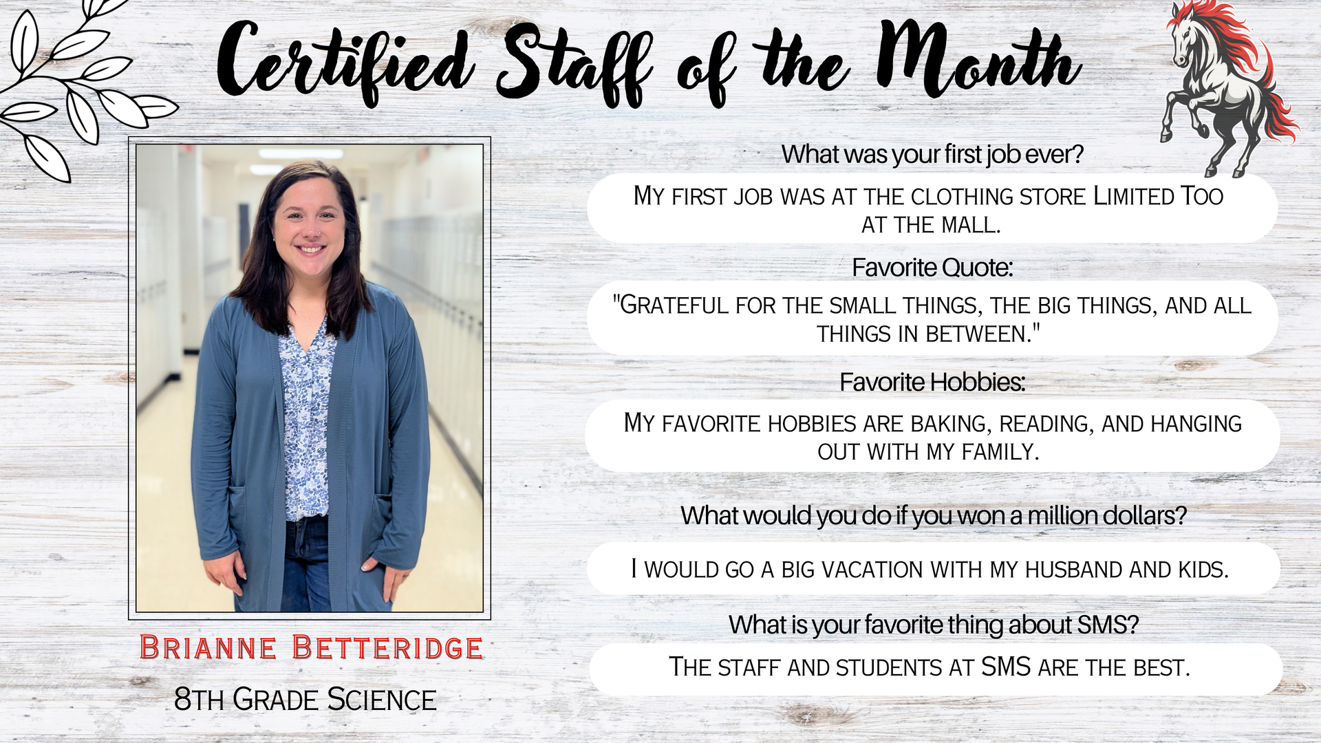 Certified Staff of the month