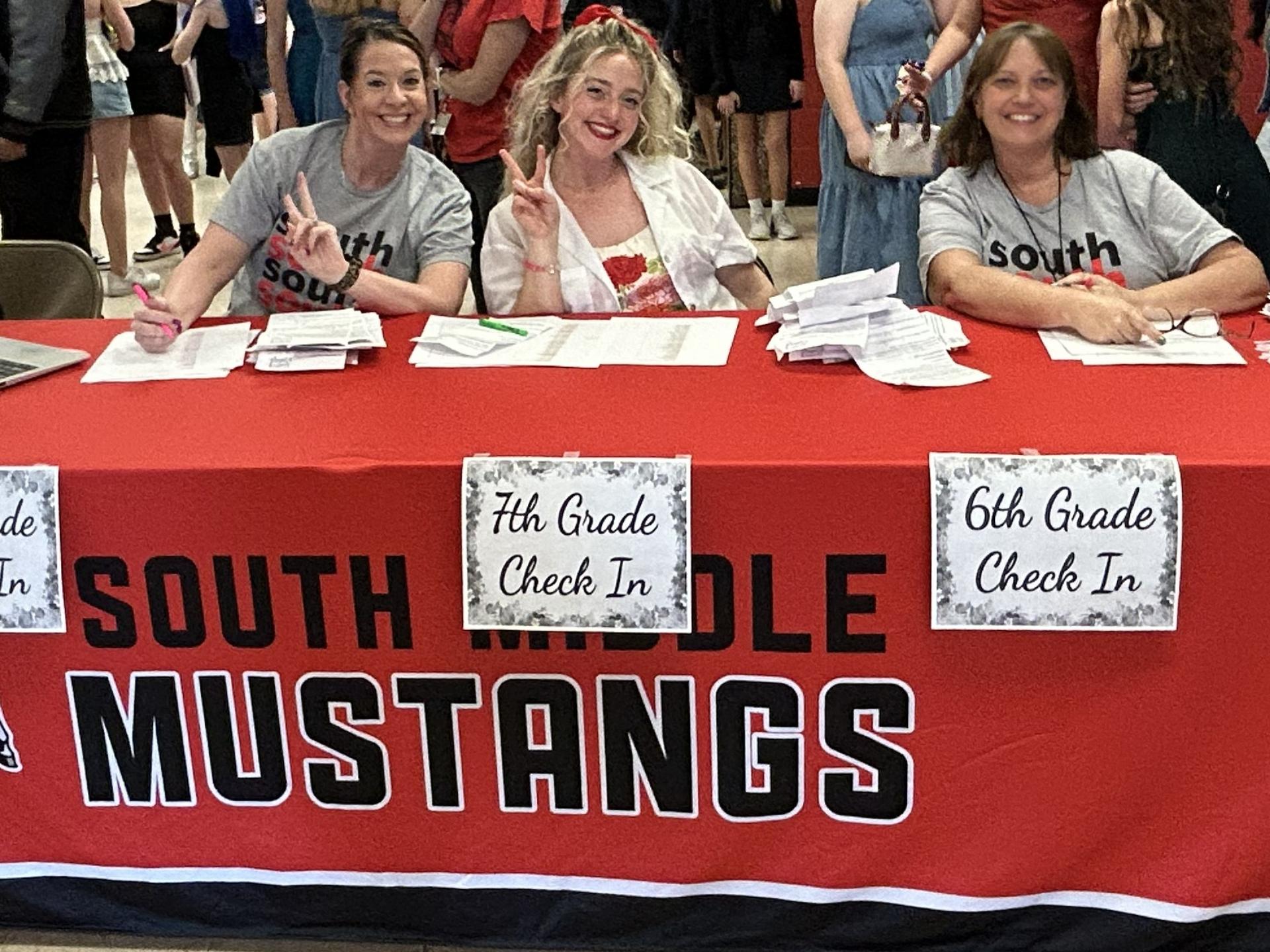 Staff at the spring fling